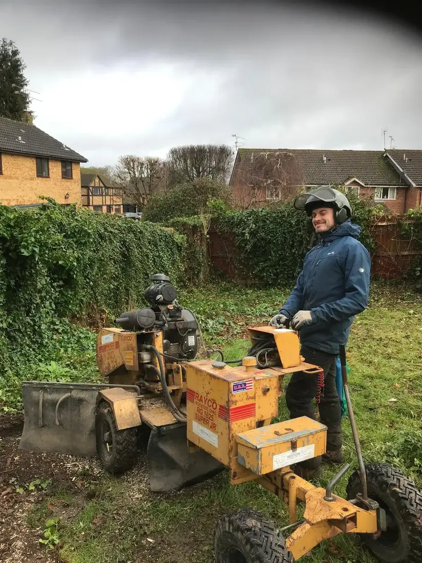 Partner Stump Grinding operator with a stump grinder